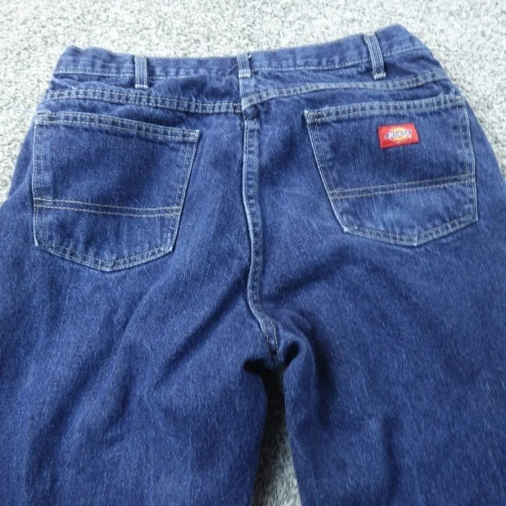 Dickies Jeans Mens 36X34 Dark Blue‎ Denim Pants Straight 5 Pocket Outdoor Work